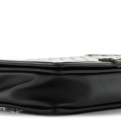 Patent Quilted Large Boy Flap Black