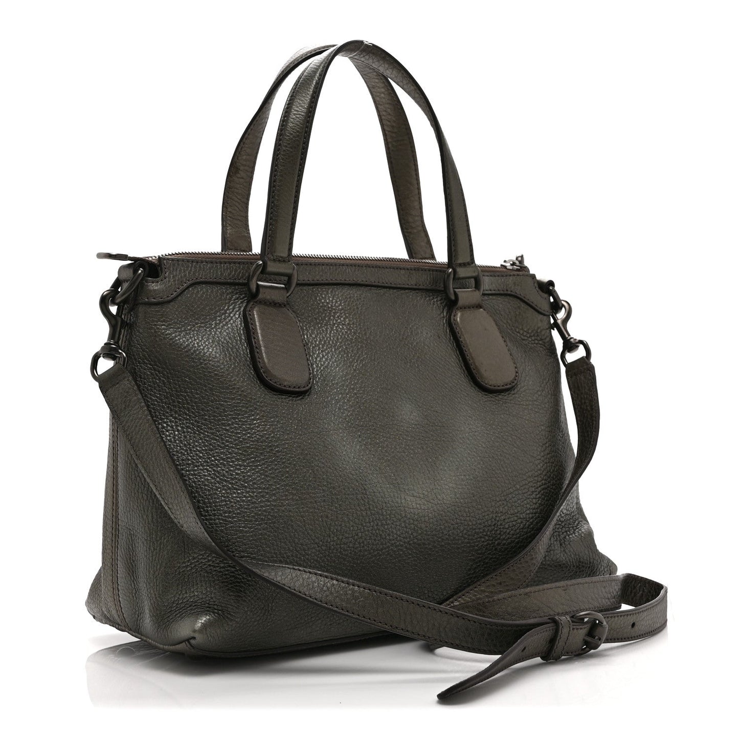 Metallic Cellarius Calfskin Small Soho Top Handle Satchel Sasso