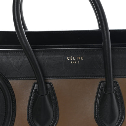 Satin Smooth Calfskin Micro Tri-Color Luggage Dark Grey