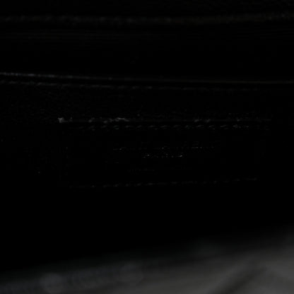 Grain De Poudre Textured Mixed Matelasse Triquilt Medium Monogram Monochrome Satchel Black