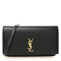 Grained Calfskin Monogram Phone Holder Crossbody Black
