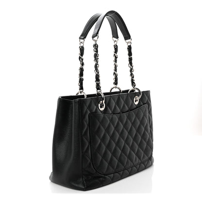 Caviar Quilted Grand Shopping Tote GST Black