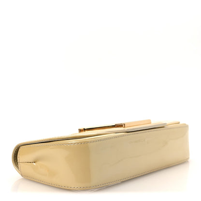 Patent Sobe Clutch Beige Poudre