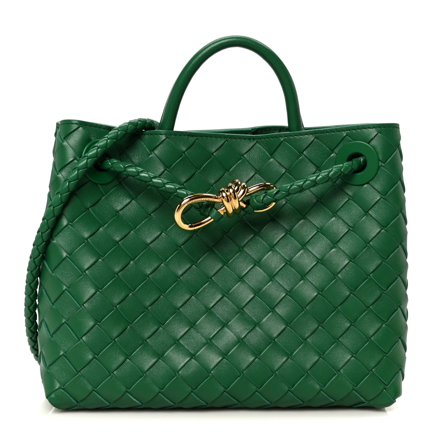 Nappa Intrecciato Small Andiamo Shoulder Bag Jungle