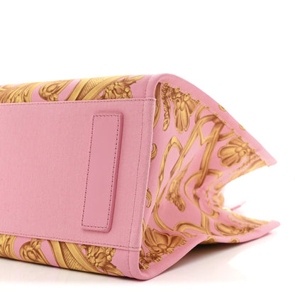 Canvas Baroque Print Medusa Large Tote Pink