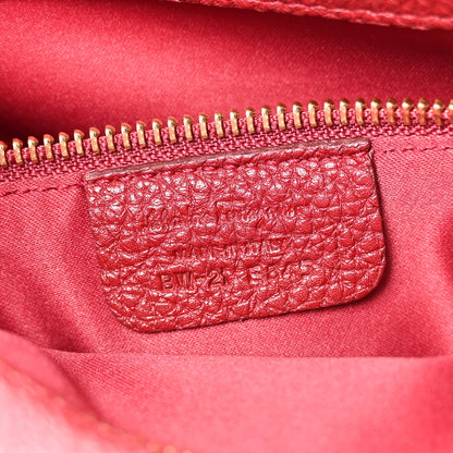 Pebbled Calfskin East West Fiamma Bag Red