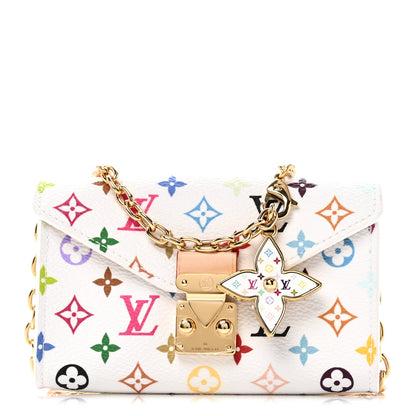 LV X TM Monogram Multicolor Pouch Metis Belt White