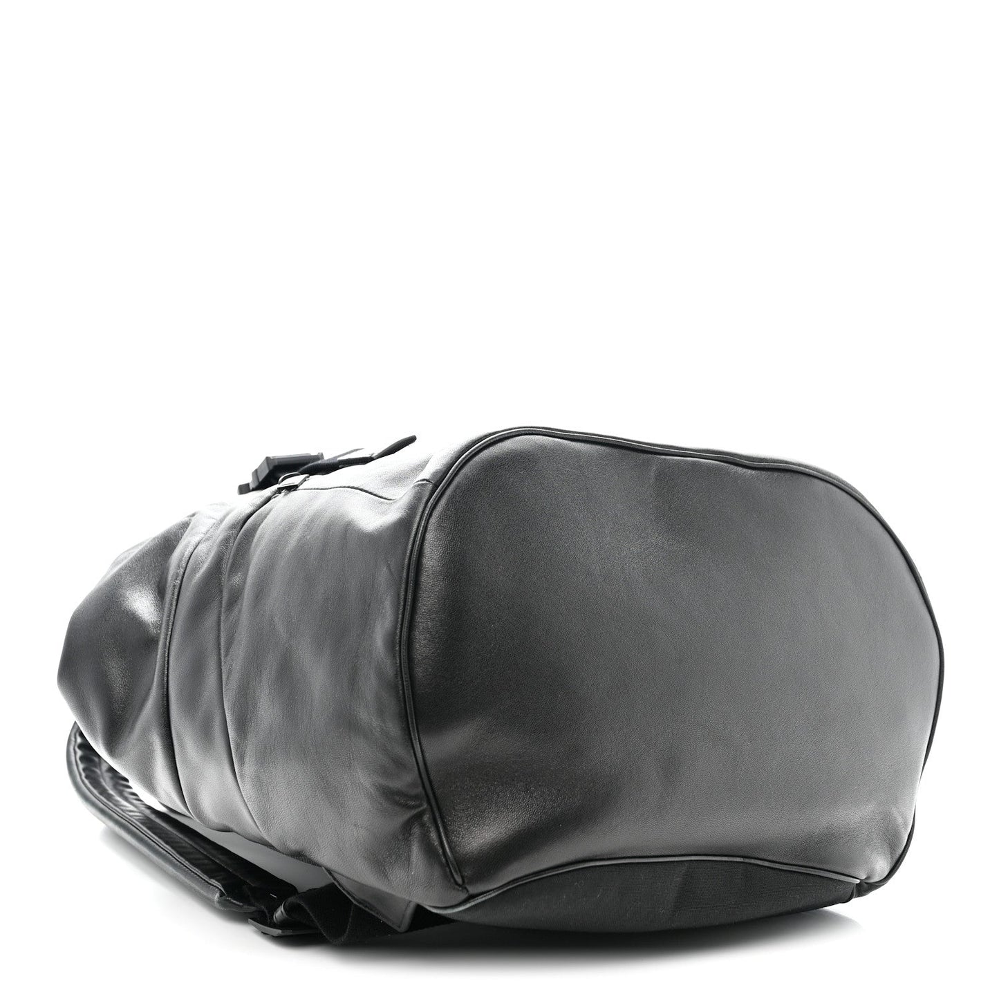 Lambskin Logo Debossed Backpack Black