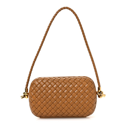 Calfskin Intrecciato Knot On Strap Camel