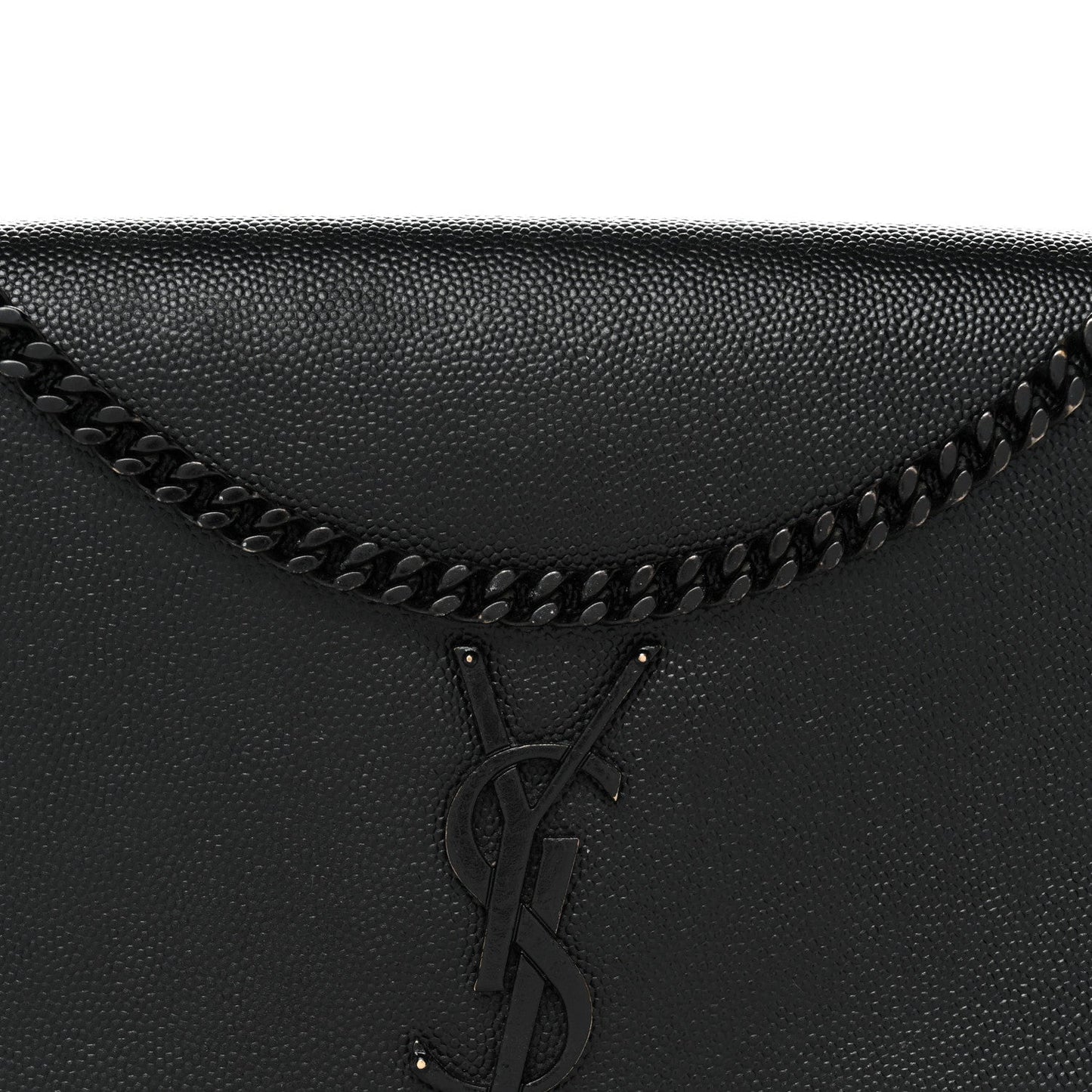 Grain De Poudre Medium Classic Monogram Monochrome Kate Satchel Black