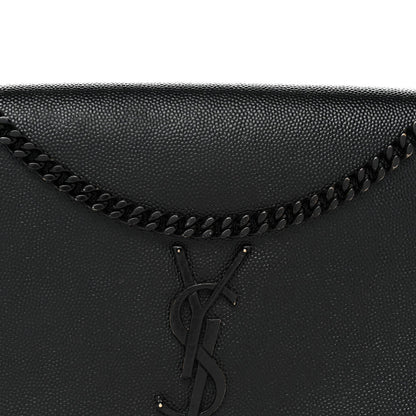 Grain De Poudre Medium Classic Monogram Monochrome Kate Satchel Black