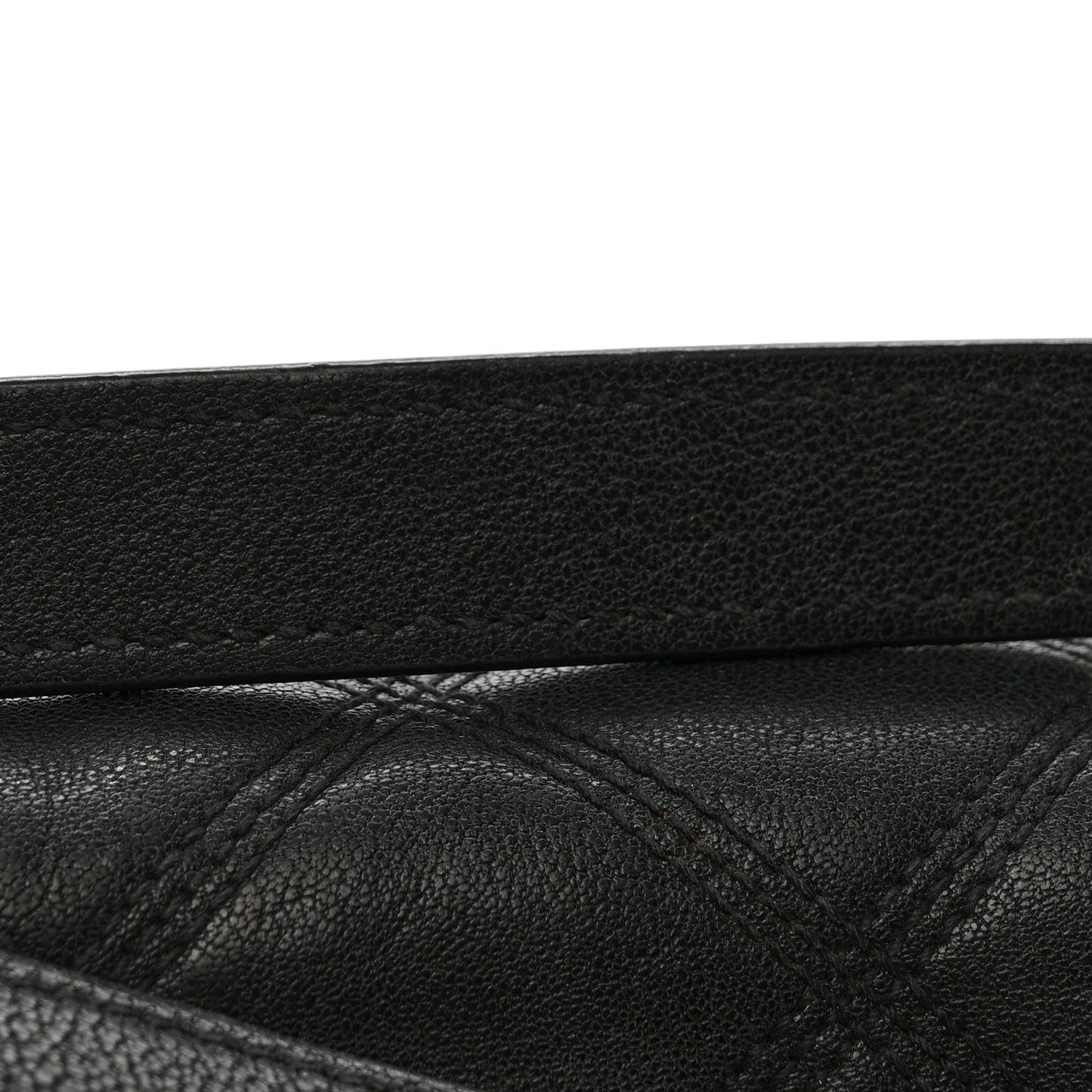 Lambskin Quilted Small Becky Chain Bag Black