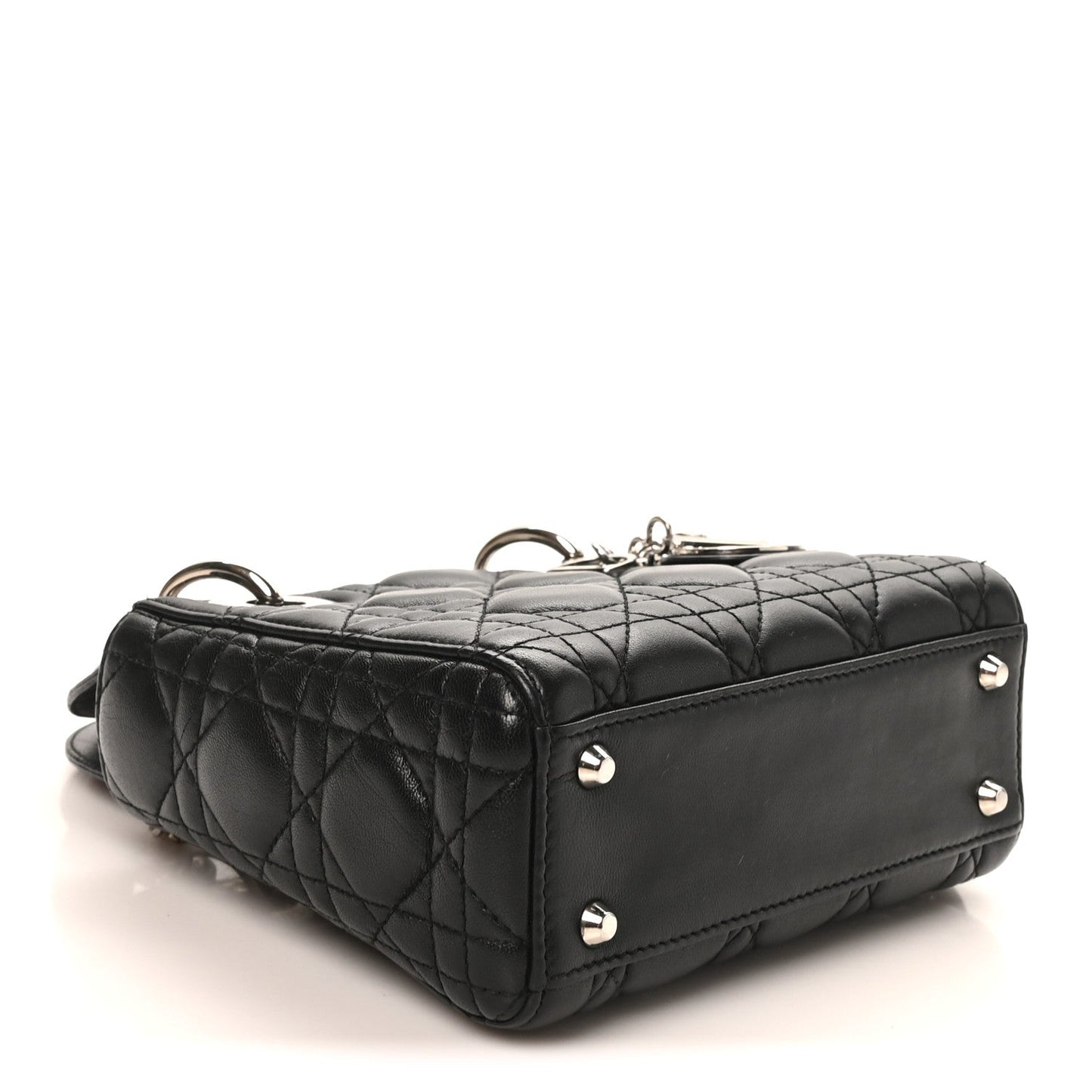 Lambskin Cannage Mini Lady Dior Black