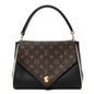 Grained Calfskin Monogram Double V Black