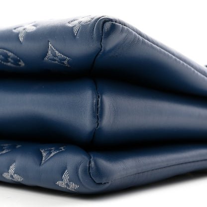 Lambskin Embossed Monogram Coussin PM Denim Blue