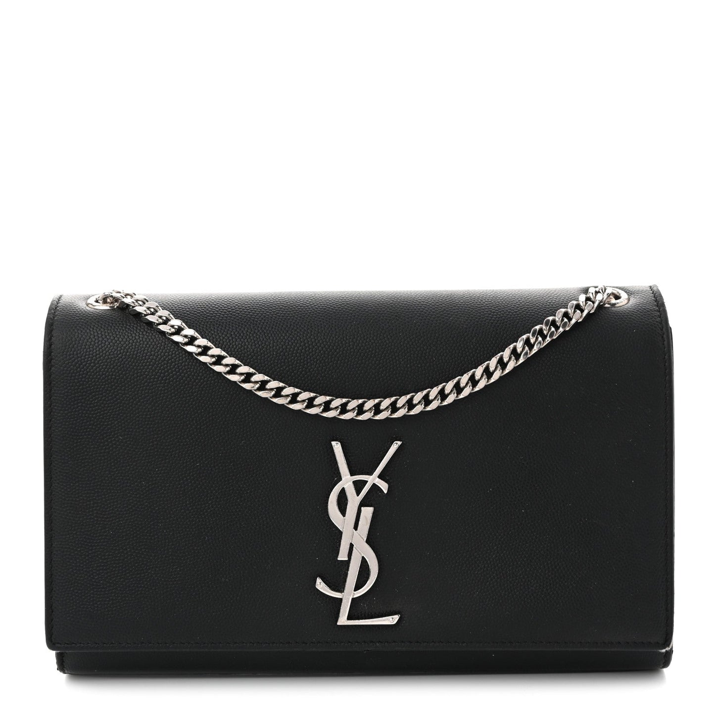 Grain De Poudre Medium Classic Monogram Kate Satchel Black