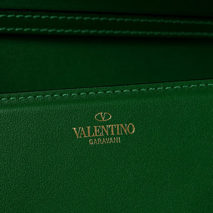 Calfskin Vlogo Small Loco Shoulder Bag Gea Green