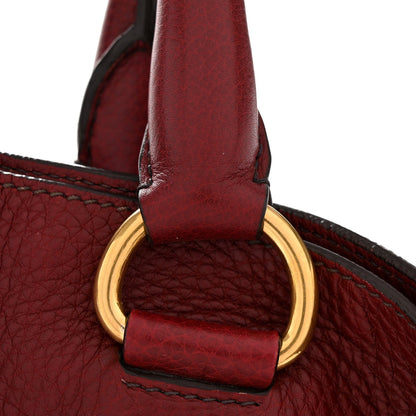 Vitello Daino Shopping Tote Amaranto