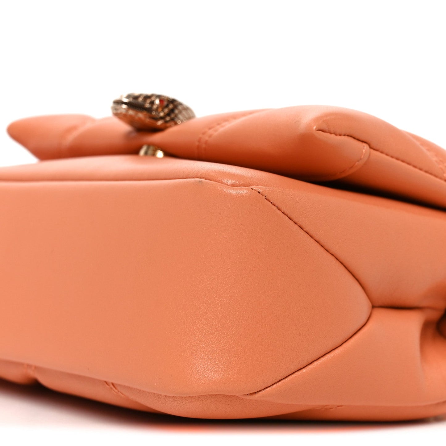 Calfskin Matelasse Mini Serpenti Cabochon Crossbody Bag Orange