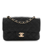 Caviar Quilted Mini Rectangular Flap Black