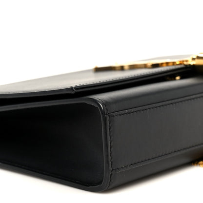 Smooth Calfskin Medium Classic Monogram Kate Tassel Satchel Black