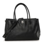 Calfskin Cerf Executive Shopper Tote Black