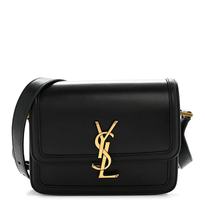 Smooth Calfskin Small Solferino Satchel Black