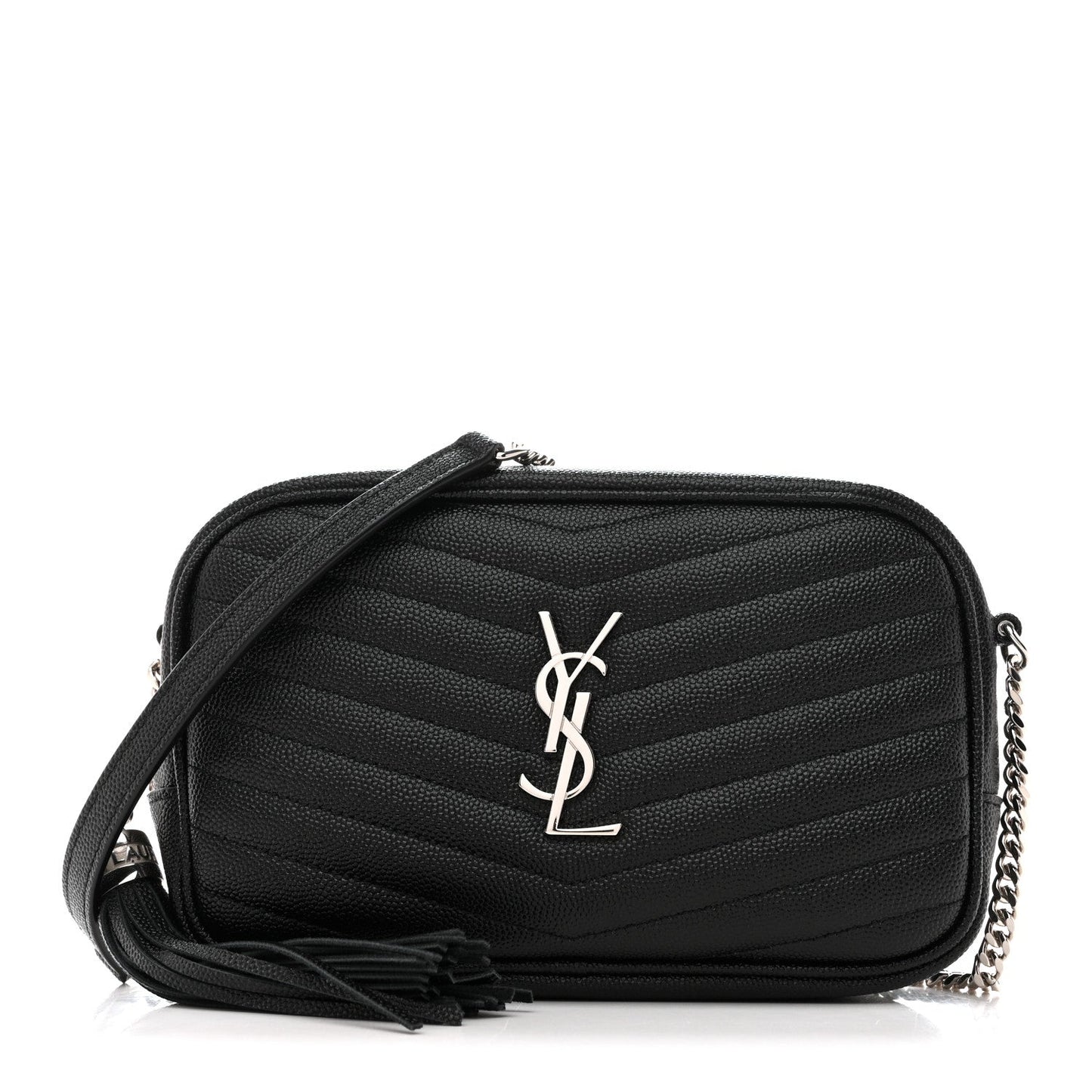 Grain De Poudre Matelasse Monogram Mini Lou Camera Bag Black