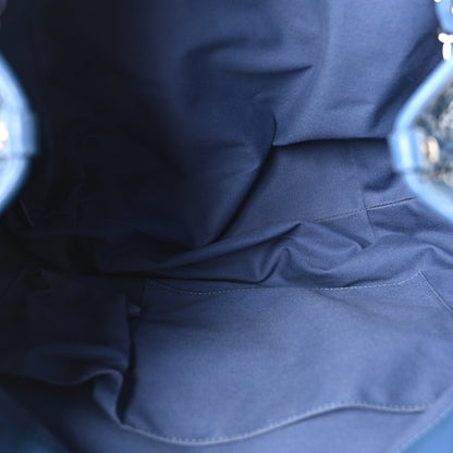 Calfskin Perforated Up In The Air North South Tote Blue