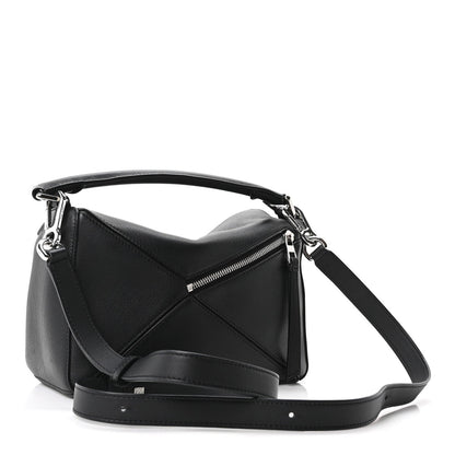 Calfskin Small Puzzle Bag Black