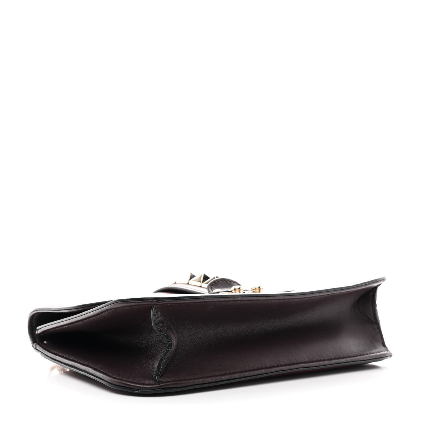 Vitello Tri-Color Medium Glam Lock Rockstud Flap Rubin Water Rose Marine
