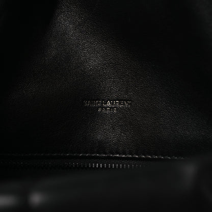 Lambskin Quilted Toy Loulou Puffer Monogram Monochrome Chain Satchel Black
