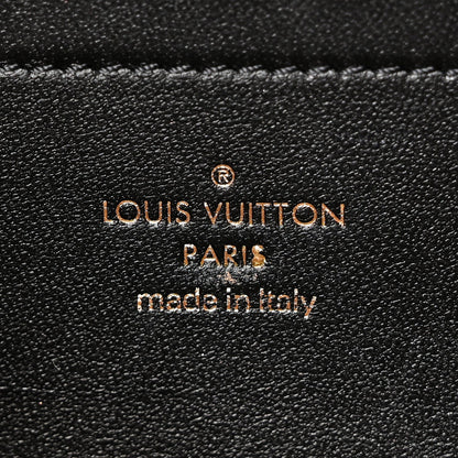 Lambskin Embossed Monogram Pochette Coussin Black