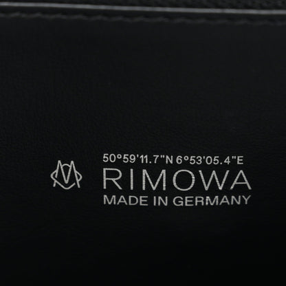 X RIMOWA Aluminum Personal Clutch On Strap Black