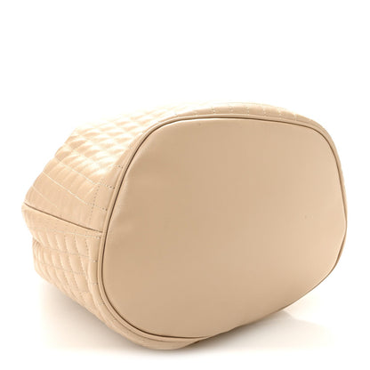Calfskin Quilted Small C Backpack Nude