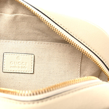 Sakai Be Green Calfskin Diagonal Stitched Small Blondie Shoulder Bag Mystic White