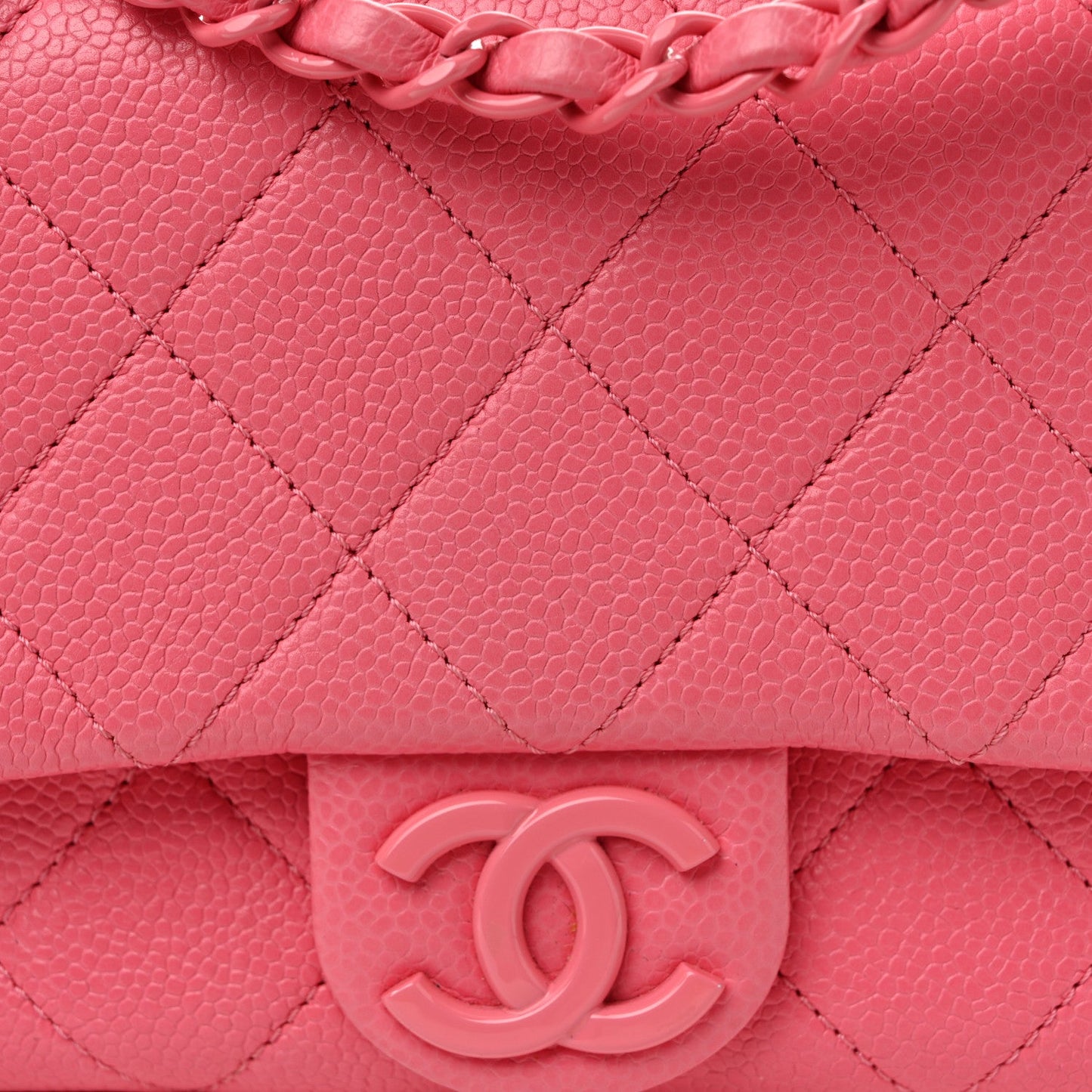 Caviar Quilted Mini Incognito Square Flap Pink