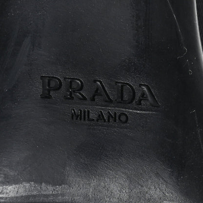 Spazzolato Re-Nylon Metal Triangle Logo 110mm Ankle Boots 37 Black