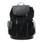 Monogram Jumbo GG Textured Dollar Calfskin Web Double Buckle Backpack Black