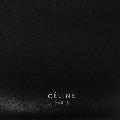 Supple Grained Calfskin Long Strap Big Bag Bucket Black