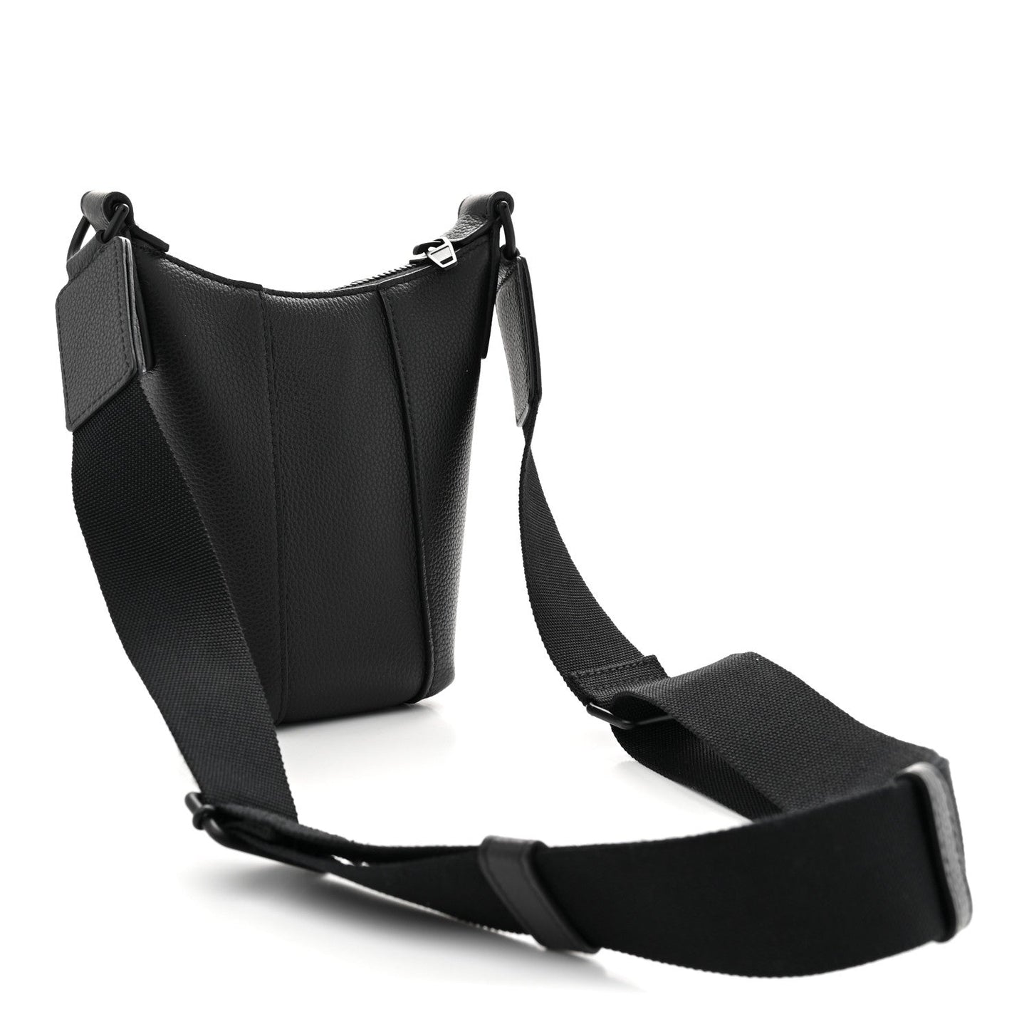 Calfskin Hourglass Phone Holder Bag Black