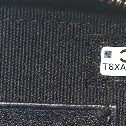 Lambskin Quilted Small Trendy CC Camera Case With Chain Navy