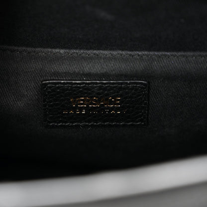 Grainy Calfskin Virtus Top Handle Tote Black