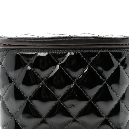 Patent Calfskin Quilted Waist Belt Bag 70 28 Black