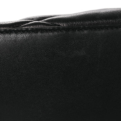 Lambskin Quilted Sade Puffer Envelope Clutch Black