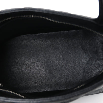 Caviar Quilted Medallion Tote Black