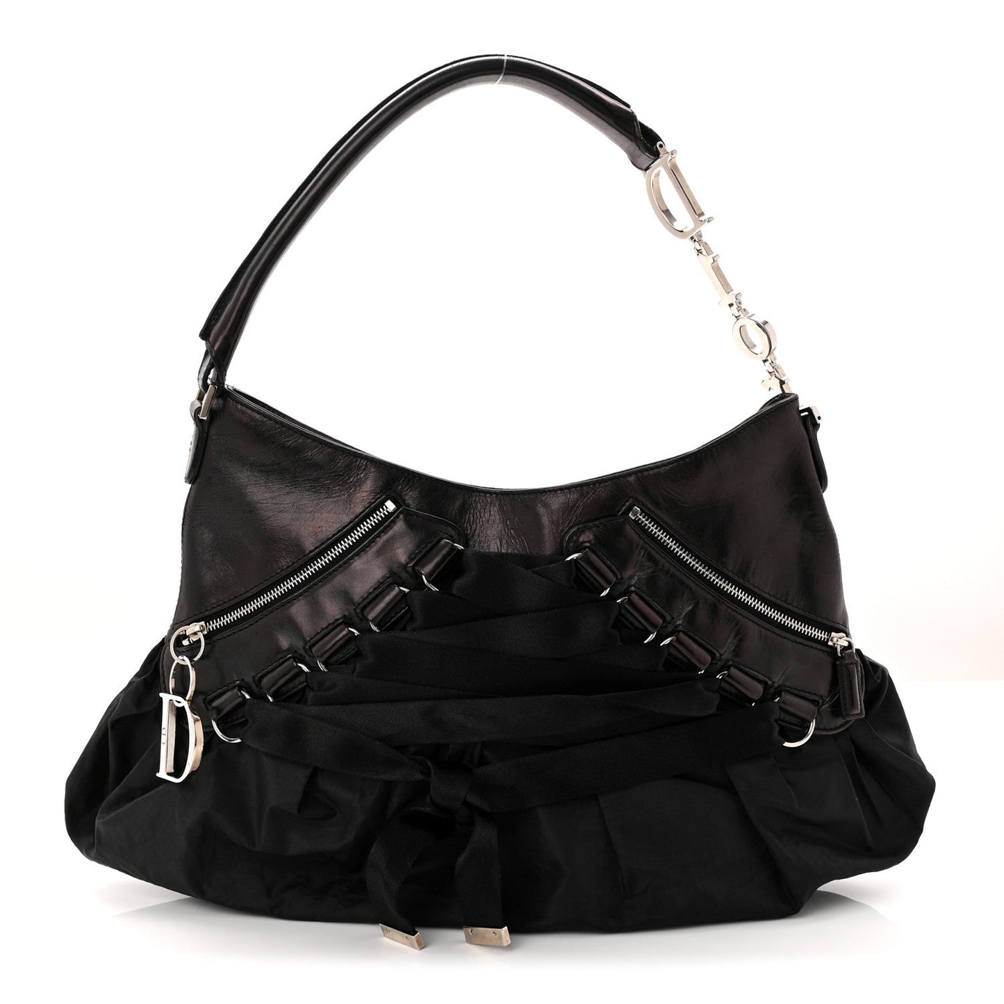 Satin Ballet Evening Bag Black
