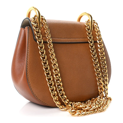 Grained Lambskin Mini Drew Shoulder Bag Caramel