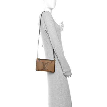 Reverse Monogram Giant Double Zip Pochette