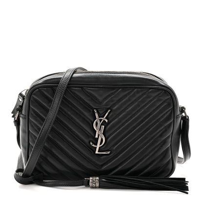 Calfskin Matelasse Monogram Lou Camera Bag Black
